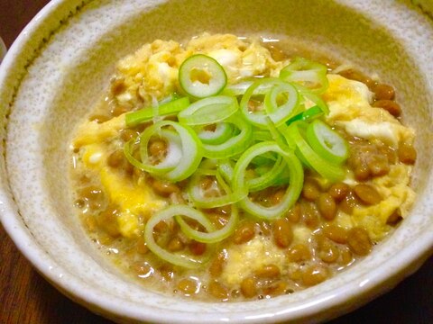 おつまみに♪おかずに♪納豆のトロトロ卵とじ